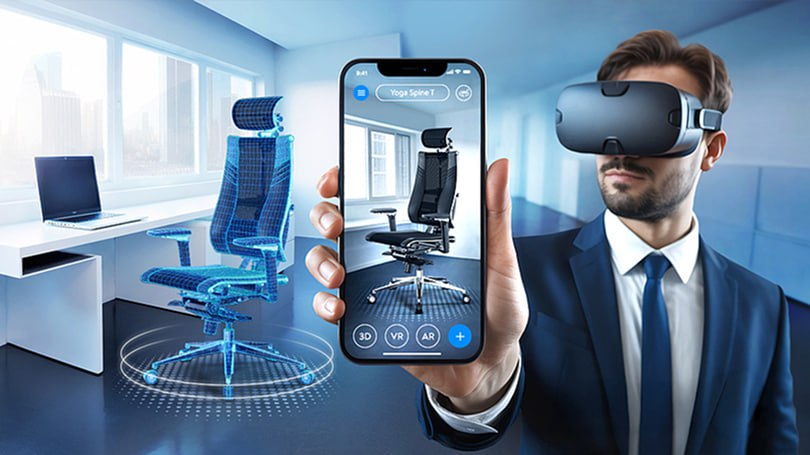 AR Quick Look — кресло METTA в дополненной реальности на iPhone